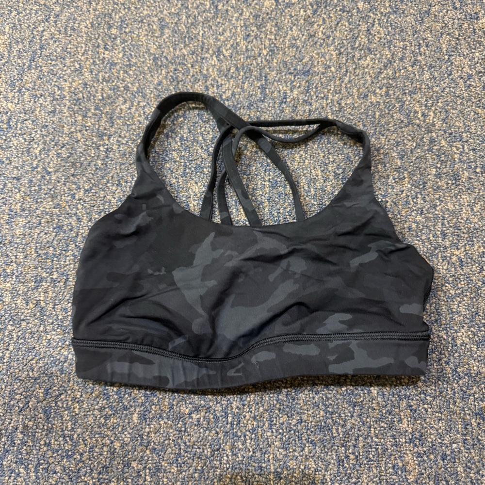 Lululemon Black Camo Sports Bra